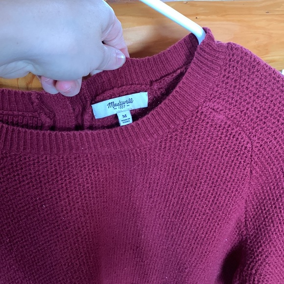 Madewell_maroon sweater - Picture 2 of 3